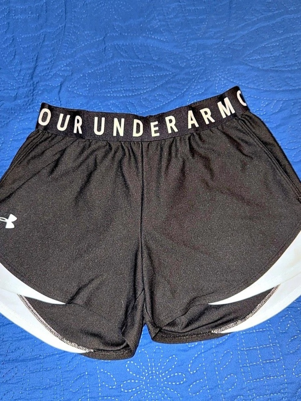 Under Armour Play Up Shorts 3.0 Women's Athletic Shorts Black & White